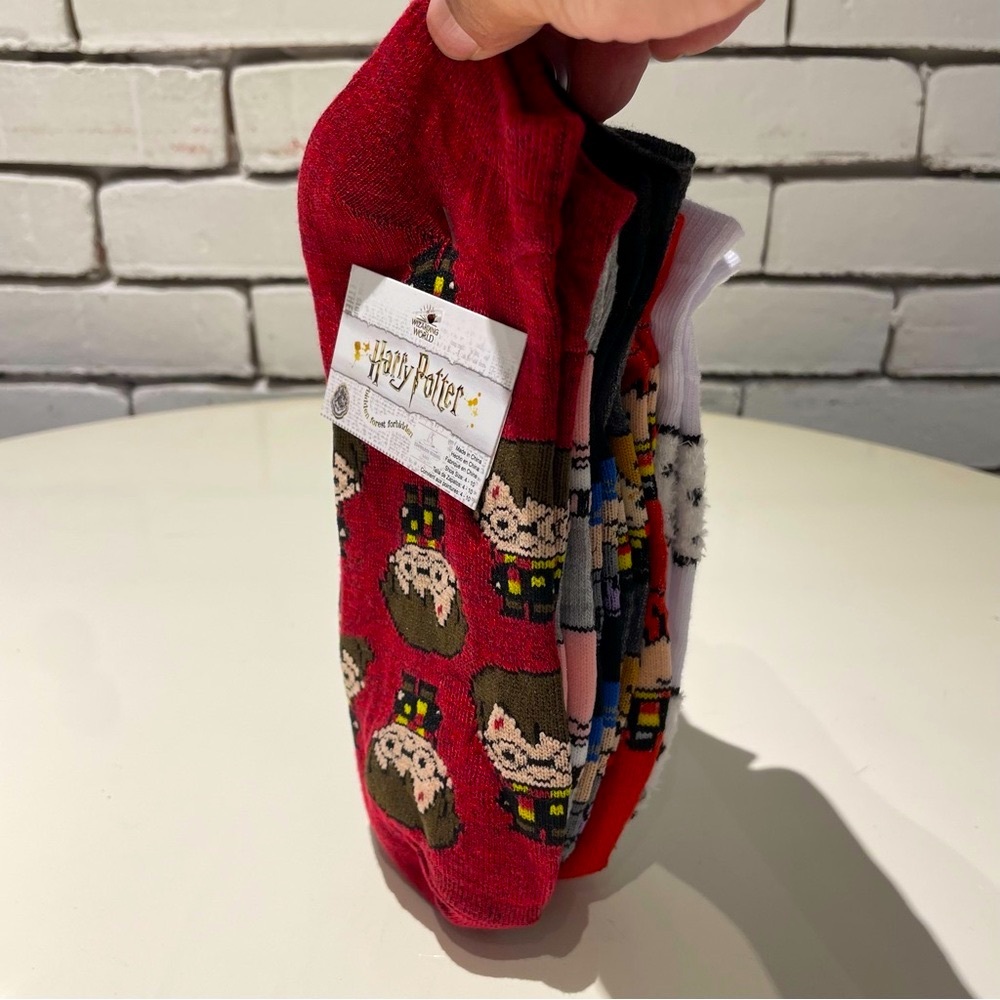 Harry Potter Themed 6 Pack of Low Cut Socks Shoe Size 4-10